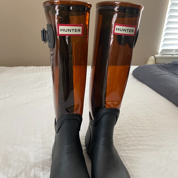 clear hunter boots